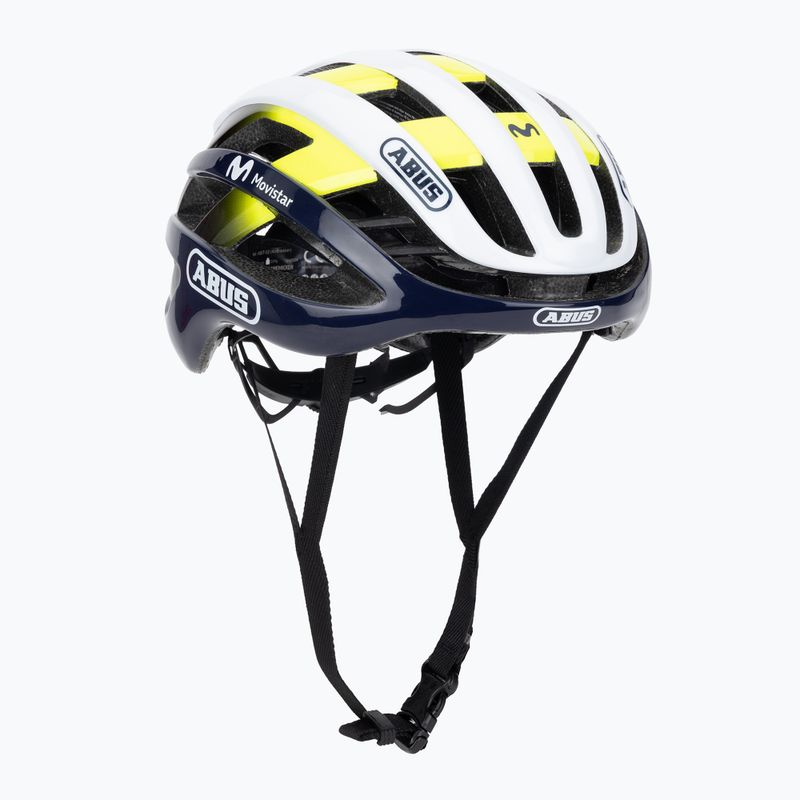 Шолом велосипедний ABUS AirBreaker Movistar Team 24 navy/yellow/white