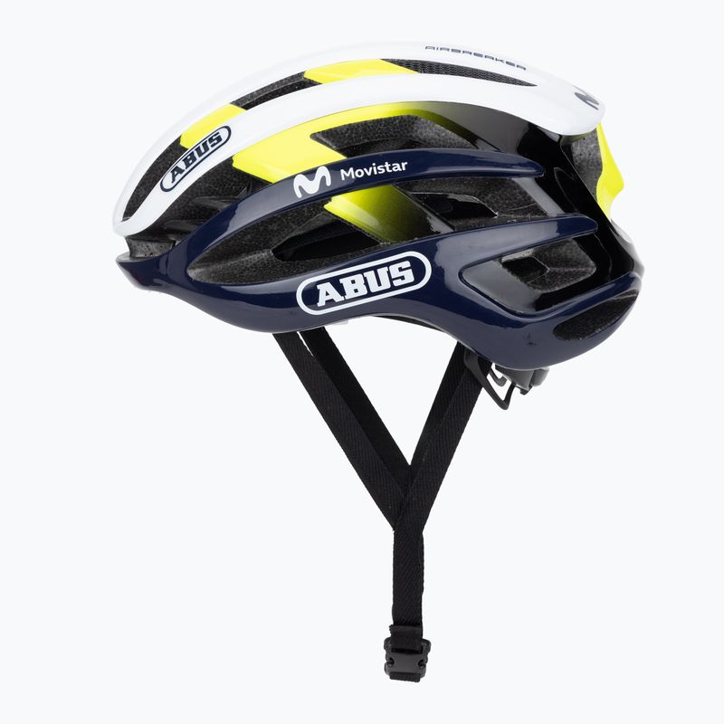Шолом велосипедний ABUS AirBreaker Movistar Team 24 navy/yellow/white 3
