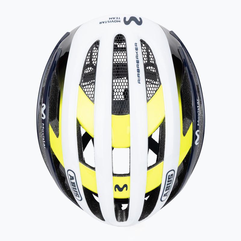 Шолом велосипедний ABUS AirBreaker Movistar Team 24 navy/yellow/white 6