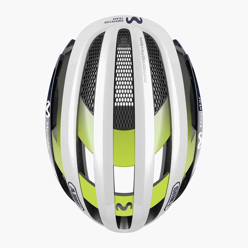 Шолом велосипедний ABUS AirBreaker Movistar Team 24 navy/yellow/white 4