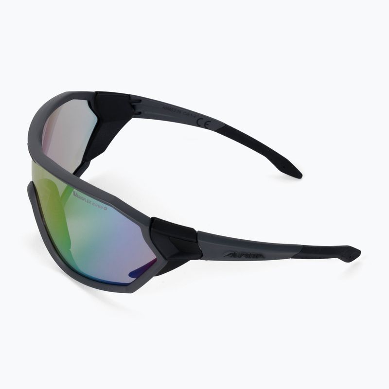 Окуляри велосипедні Alpina S-Way VM coal matt black/rainbow mirror 4