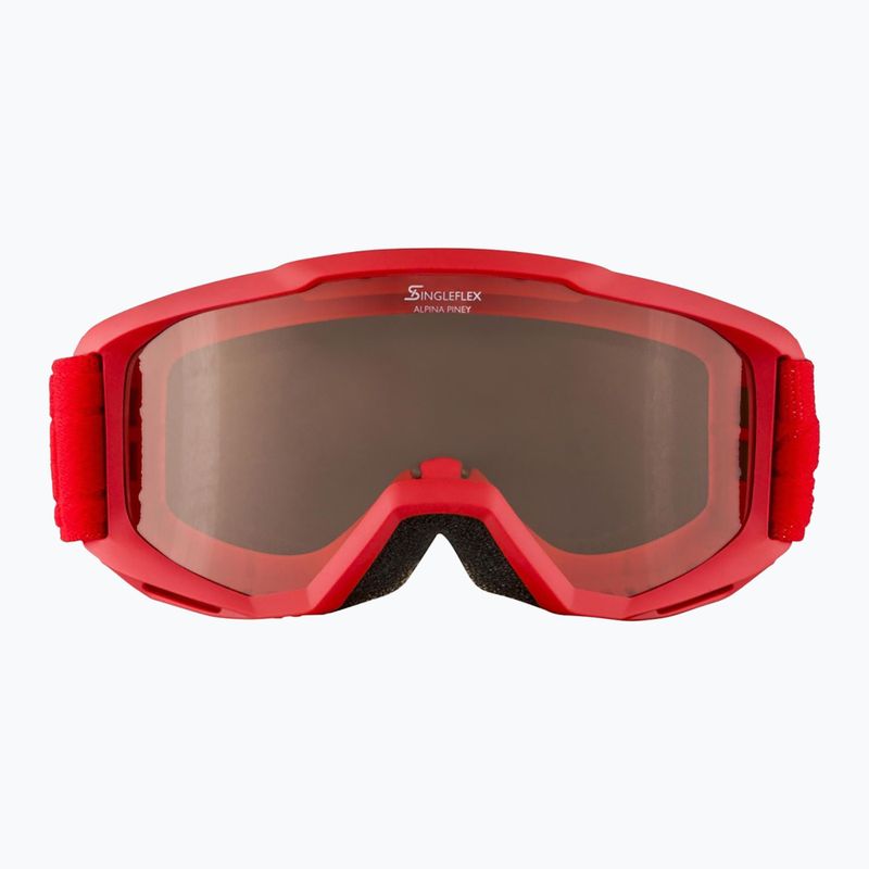 Маска лижна дитяча Alpina Piney red matt/orange 7
