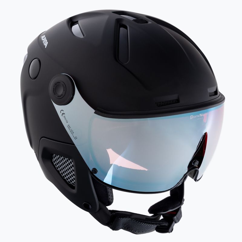 Шолом лижний чоловічий Alpina Attelas Visor QVM 9090133 чорний