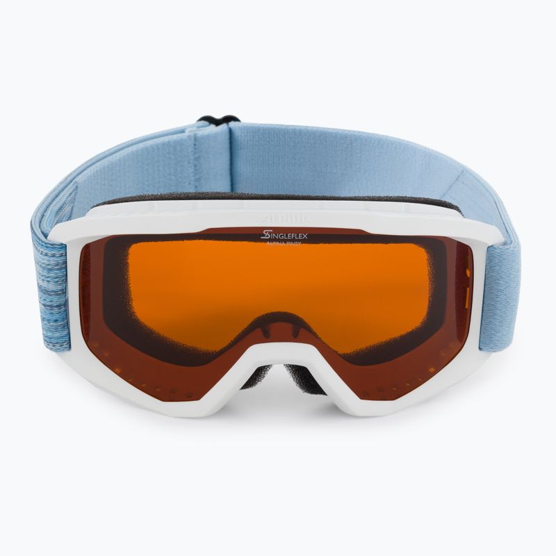 Маска лижна дитяча Alpina Piney white/skyblue matt/orange 2