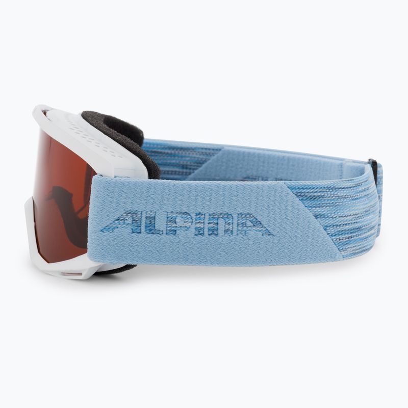 Маска лижна дитяча Alpina Piney white/skyblue matt/orange 4
