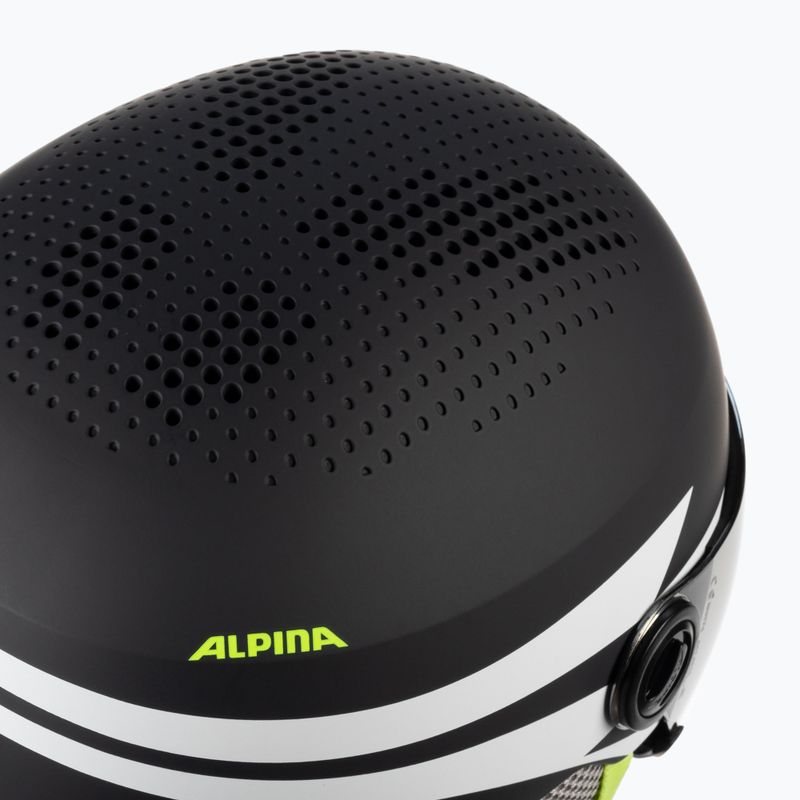 Шолом лижний дитячий Alpina Zupo Visor Q-Lite charcoal/neon matt 7