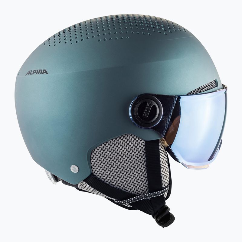 Шолом лижний Alpina Arber Visor Q Lite petrol/green matt 13