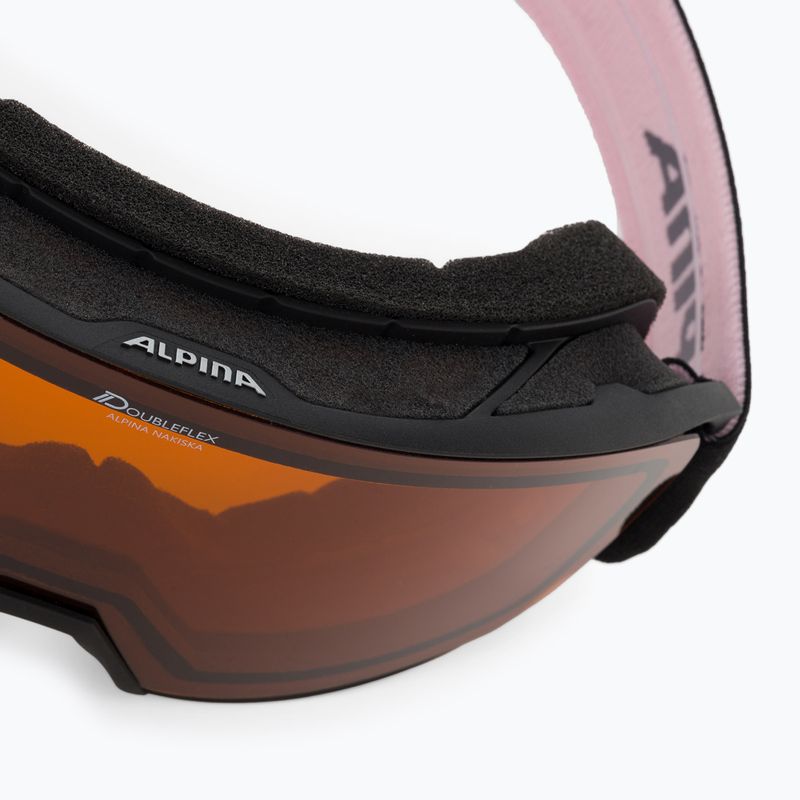 Маска лижна Alpina Nakiska black/rose matt/orange 5
