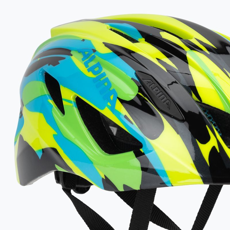 Шолом велосипедний дитячий Alpina Pico neon green/ blue gloss 7