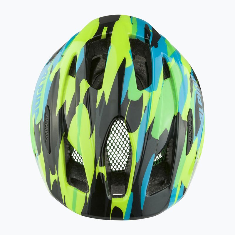 Шолом велосипедний дитячий Alpina Pico neon green/ blue gloss 3
