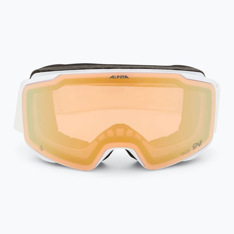 Окуляри лижні Alpina Taos QV white matt/ gold 2