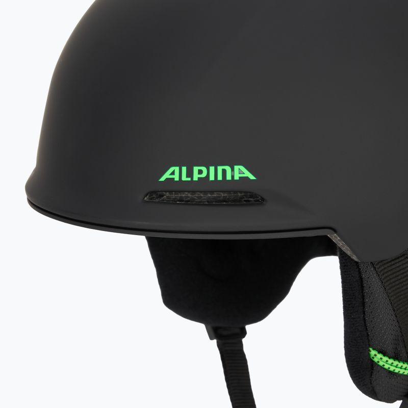 Шолом гірськолижний дитячий Alpina Brix black/ neon matt 7