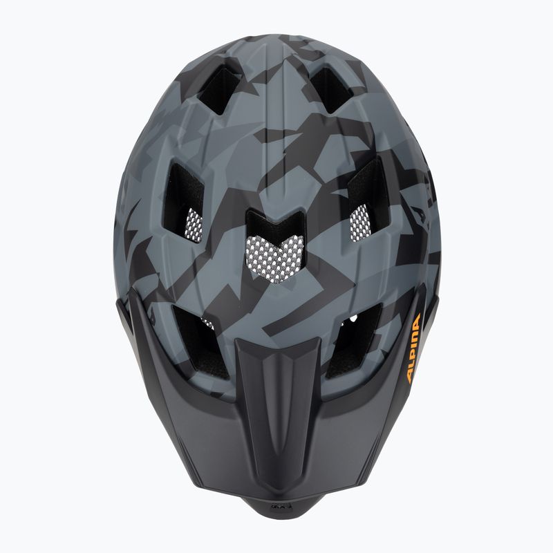 Шолом велосипедний дитячий Alpina Rupi black camo/orange matt 6