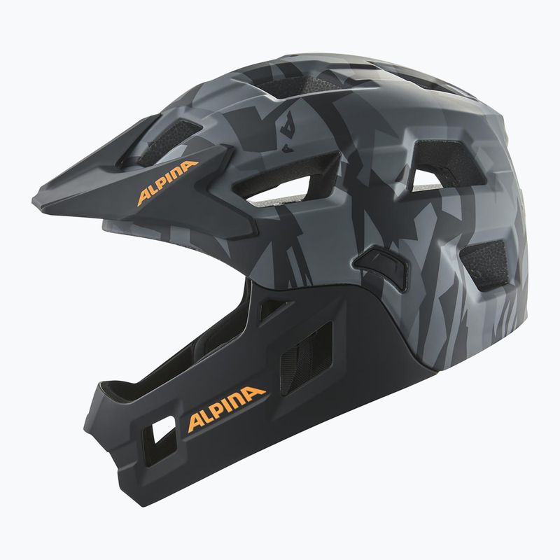 Шолом велосипедний дитячий Alpina Rupi black camo/orange matt 4