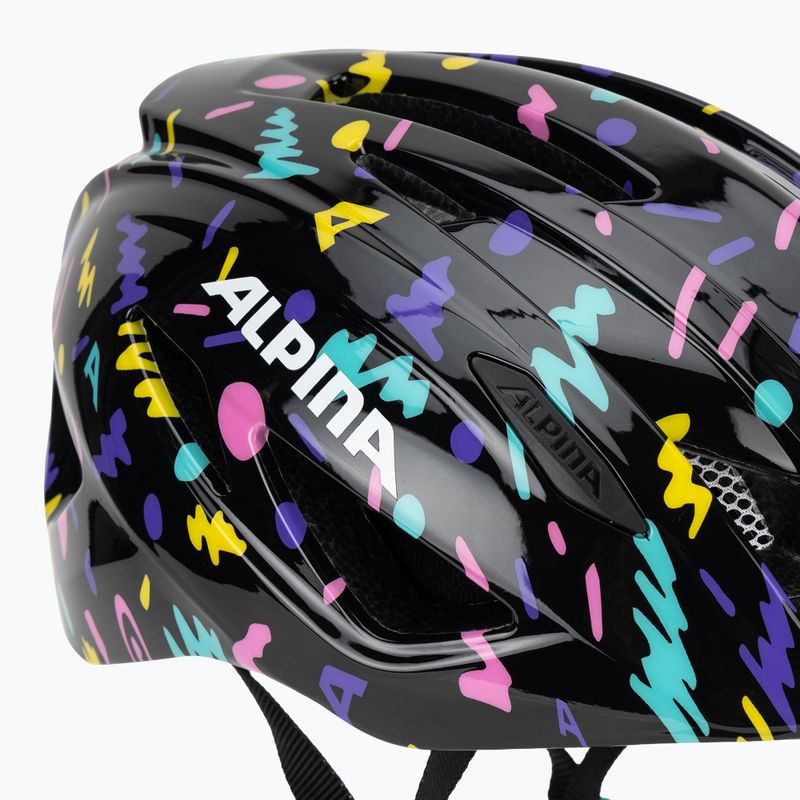 Шолом велосипедний дитячий Alpina Pico black/confetti gloss 8
