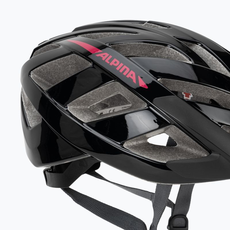 Шолом велосипедний Alpina Panoma 3.0 black/pink gloss 8