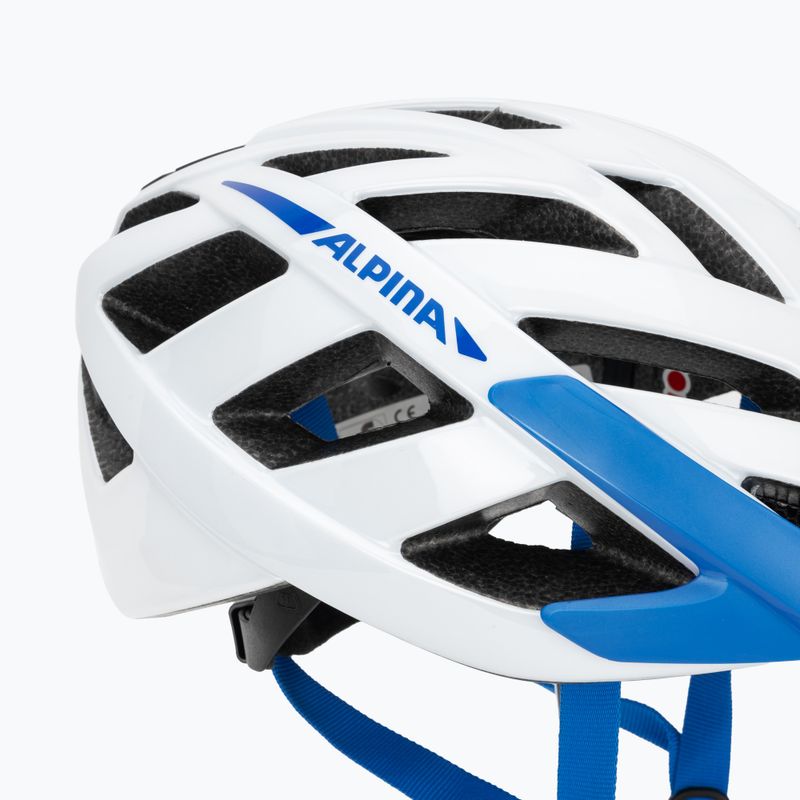 Шолом велосипедний Alpina Panoma 3.0 white/blue gloss 7