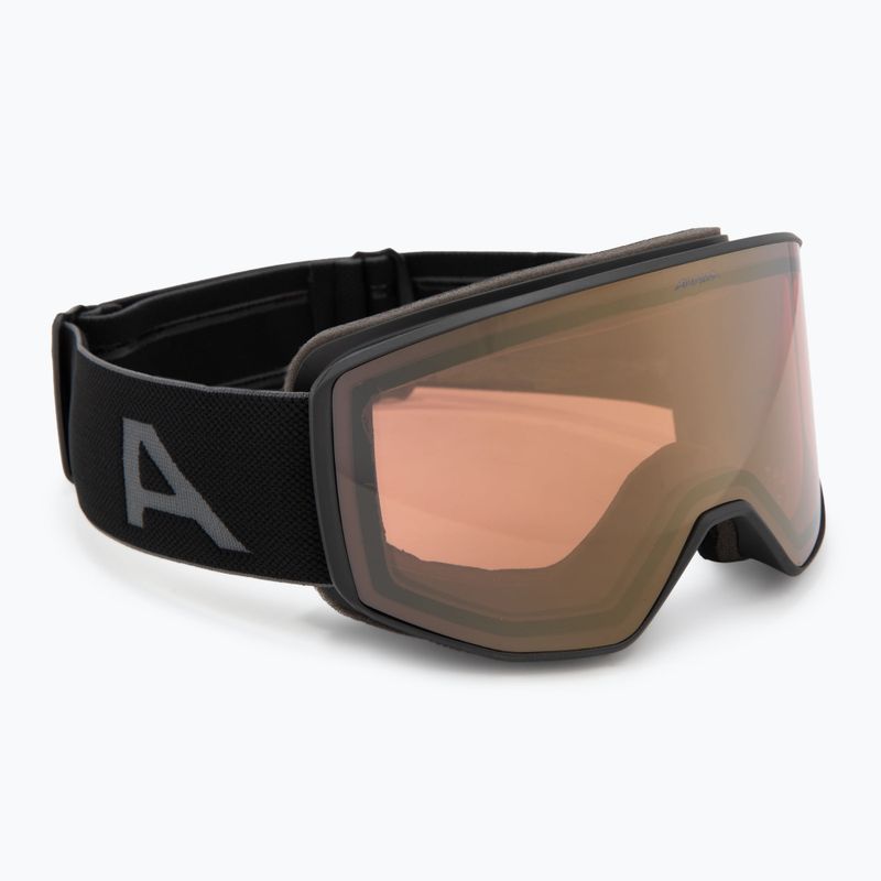 Окуляри гірськолижні Alpina Venet QV black matt/gold