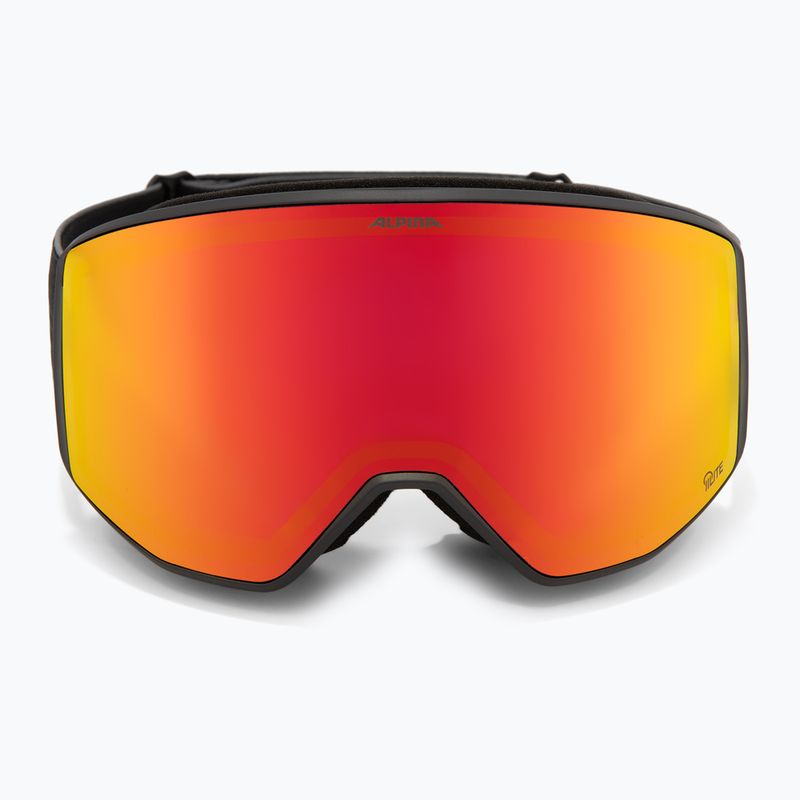 Окуляри гірськолижні Alpina Venet Q-Lite black matt/red 2