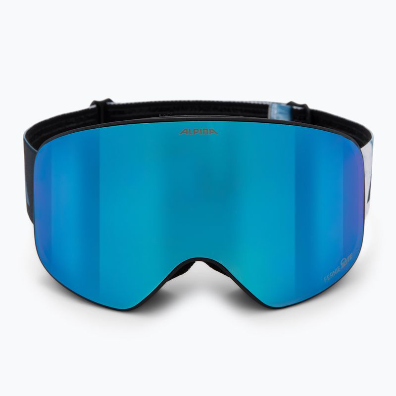 Окуляри гірськолижні дитячі Alpina Fernie Q-Lite black/blue matt 2