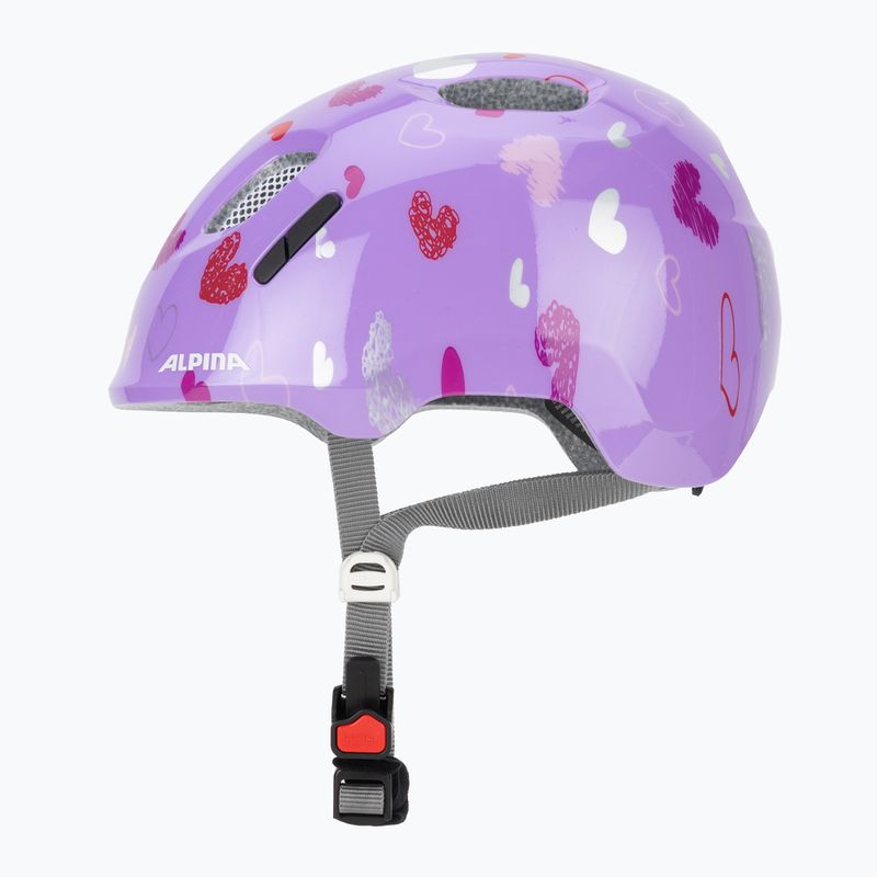 Шолом велосипедний дитячий Alpina Ximo 2 Jr purple hearts gloss 3