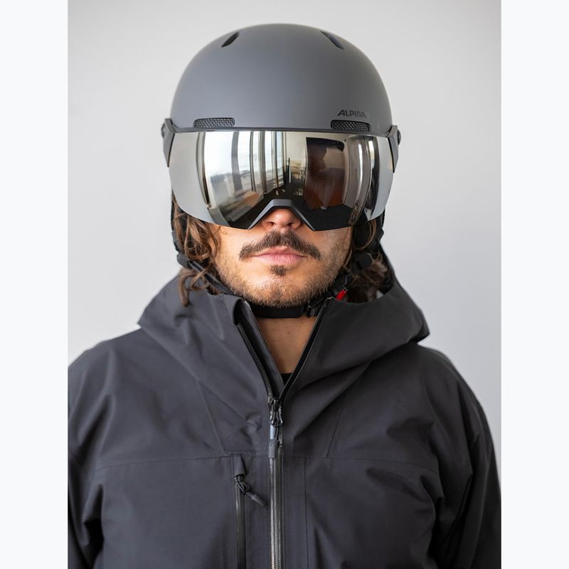 Шолом лижний Alpina Arber 2 Visor Q-Lite midnight grey 5