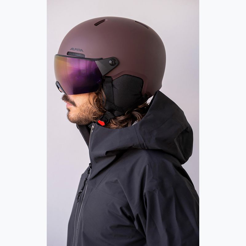 Шолом лижний Alpina Arber 2 Visor Q-Lite ox brown matt 6