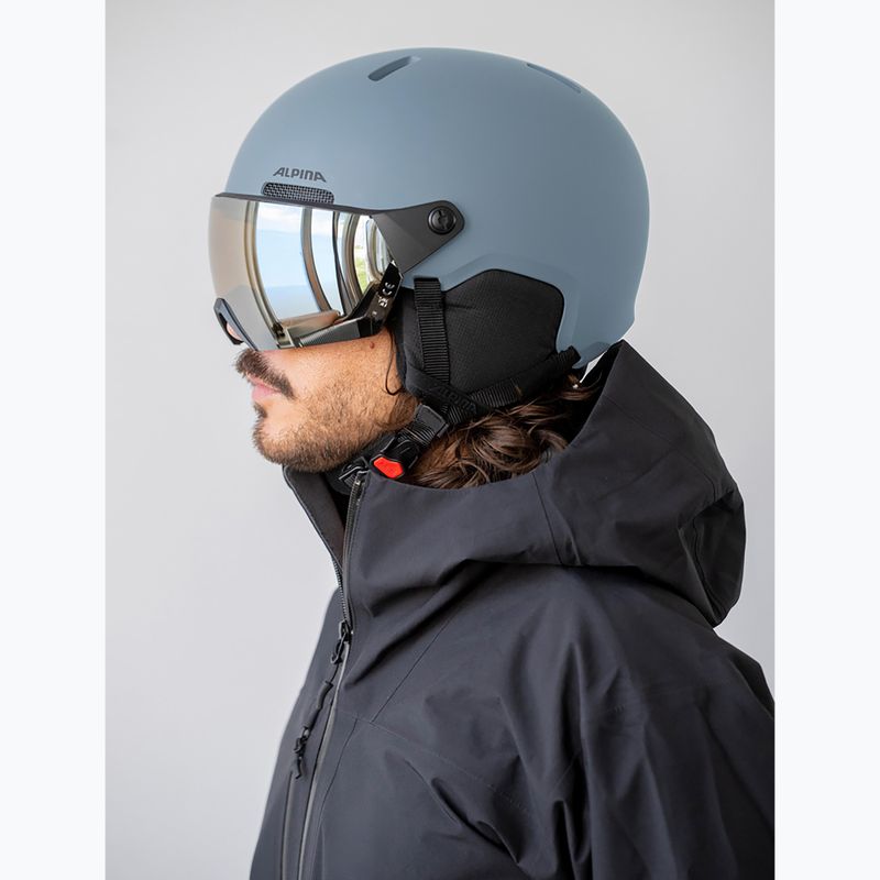 Шолом лижний Alpina Arber 2 Visor Q-Lite ice blue matt 4