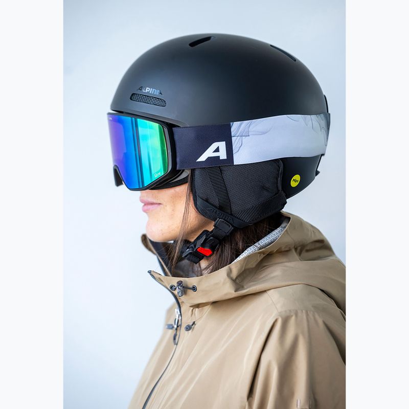 Окуляри лижні Alpina Venet Q-Lite black/green matt 4