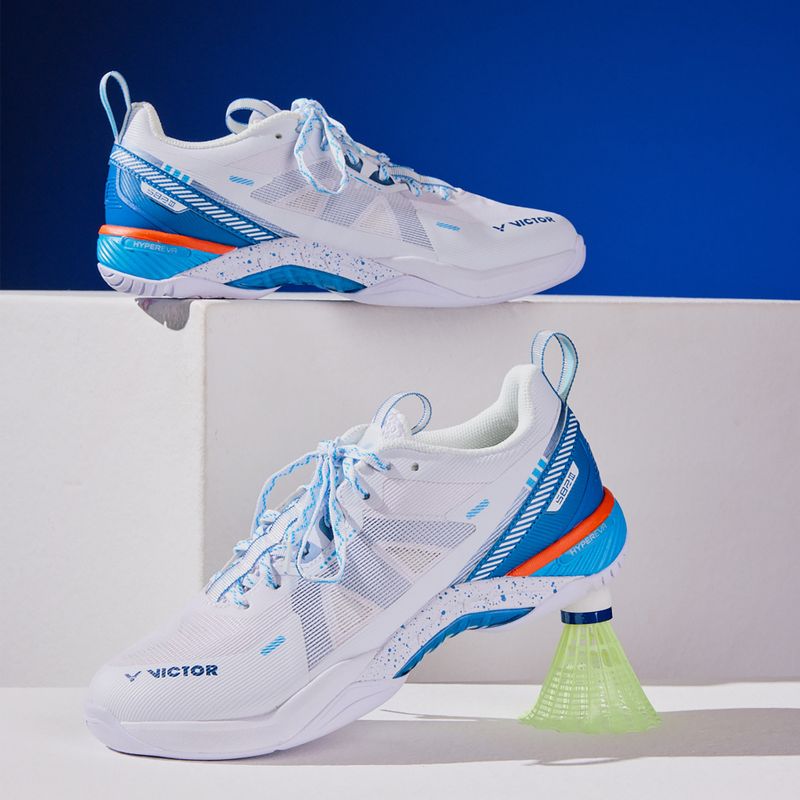 Кросівки для бадмінтону VICTOR S82III AF white/myconos blue 4