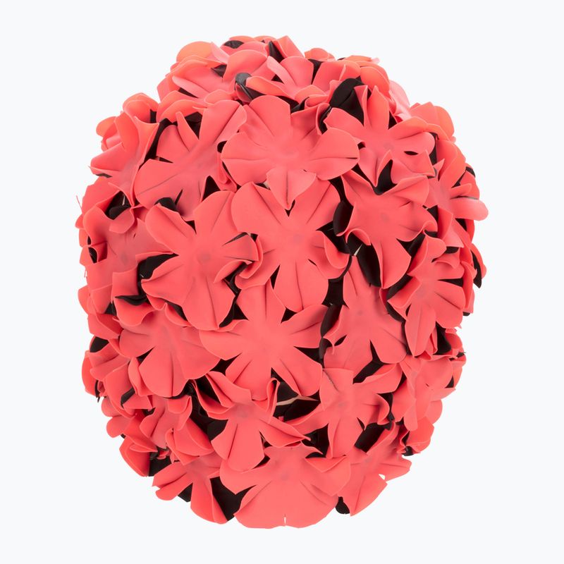 Шапочка для плавання жіноча Fashy Flowers red / black 2