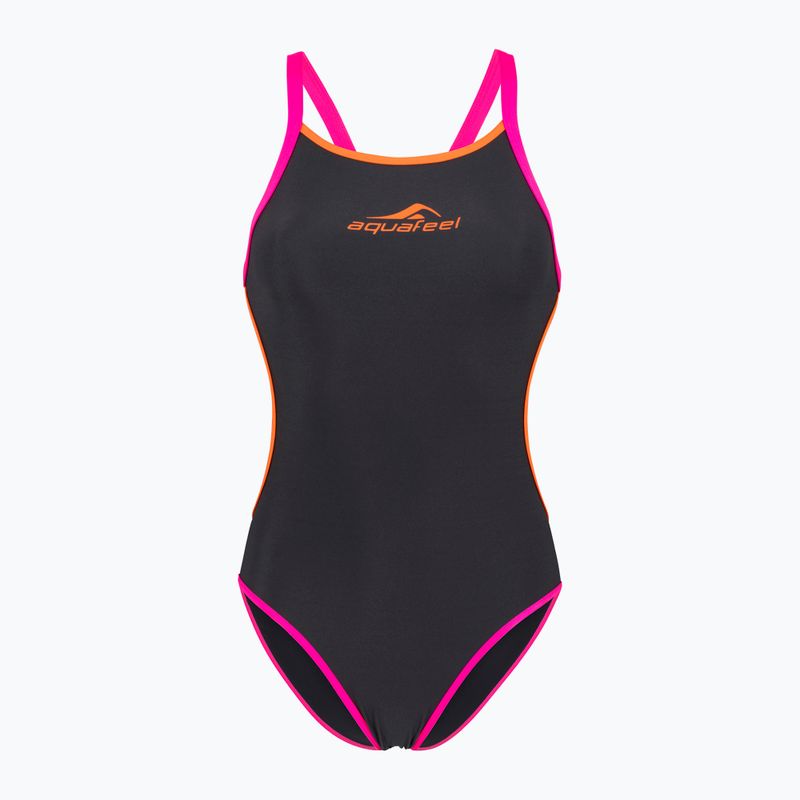 Купальник суцільний жіночий aquaFeel Training V-Back gray / smoke