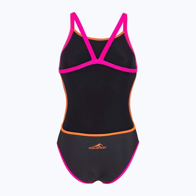 Купальник суцільний жіночий aquaFeel Training V-Back gray / smoke 2