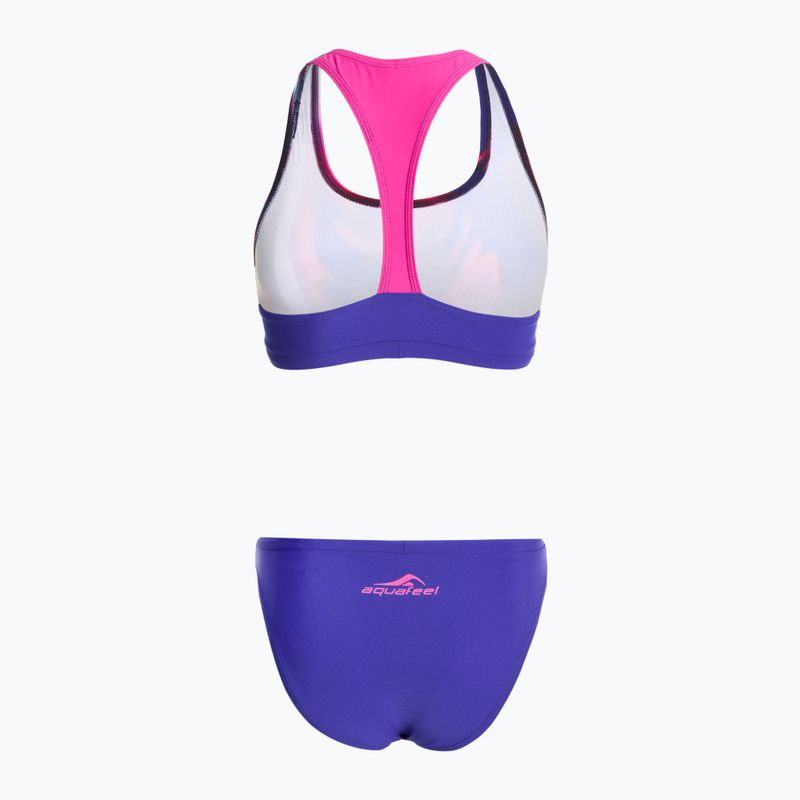 Купальник роздільний жіночий aquafeel Racerback blue pink flames 2