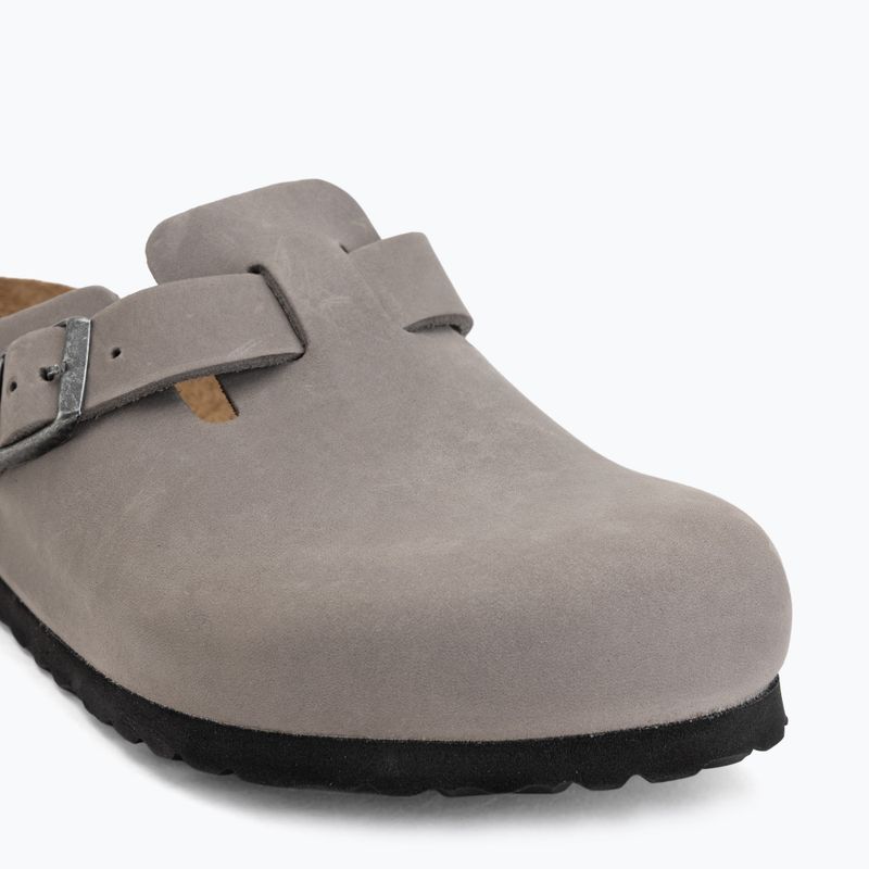 Шльопанці BIRKENSTOCK Boston Soft Footbed Oiled Leather Regular iron 7