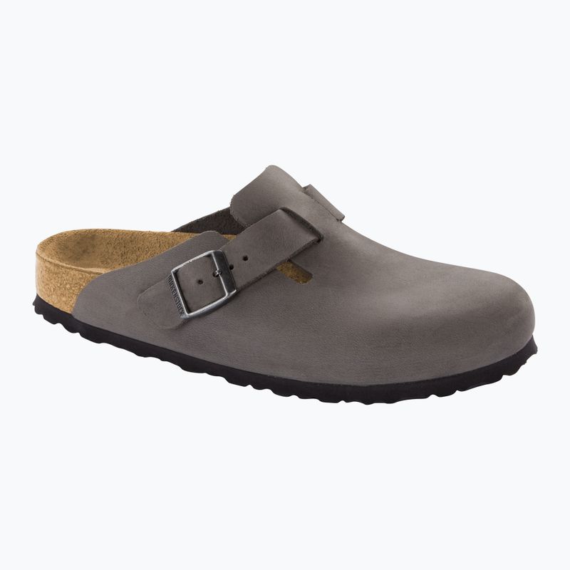 Шльопанці BIRKENSTOCK Boston Soft Footbed Oiled Leather Narrow iron 8