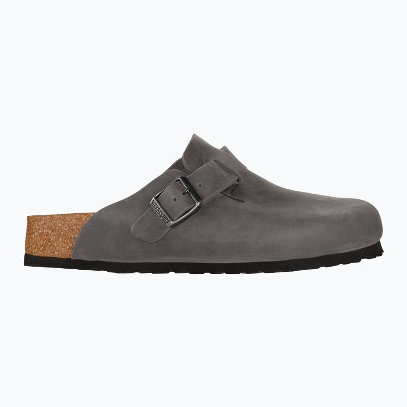 Шльопанці BIRKENSTOCK Boston Soft Footbed Oiled Leather Narrow iron 9