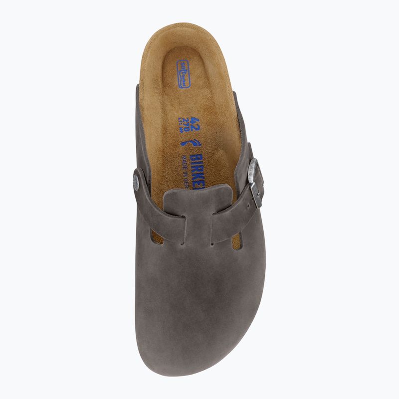 Шльопанці BIRKENSTOCK Boston Soft Footbed Oiled Leather Narrow iron 10