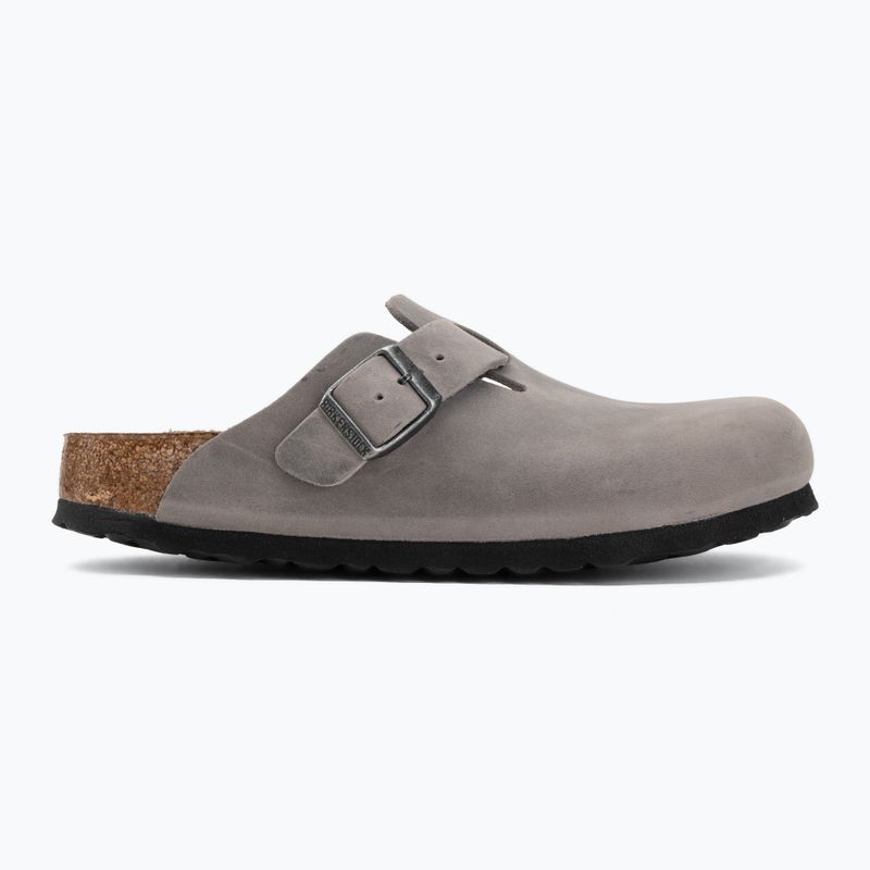 Шльопанці BIRKENSTOCK Boston Soft Footbed Oiled Leather Narrow iron 2