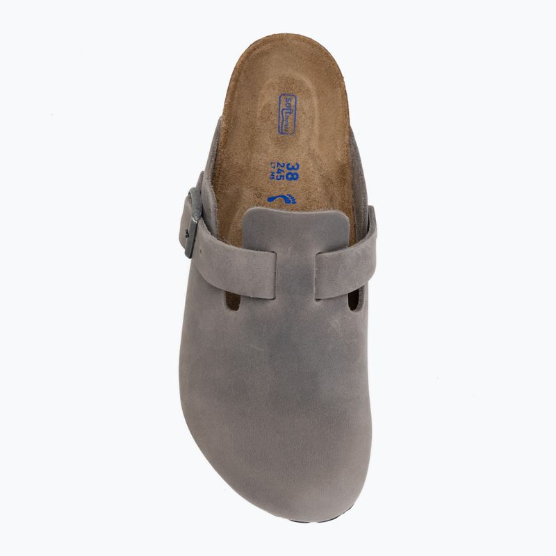 Шльопанці BIRKENSTOCK Boston Soft Footbed Oiled Leather Narrow iron 5
