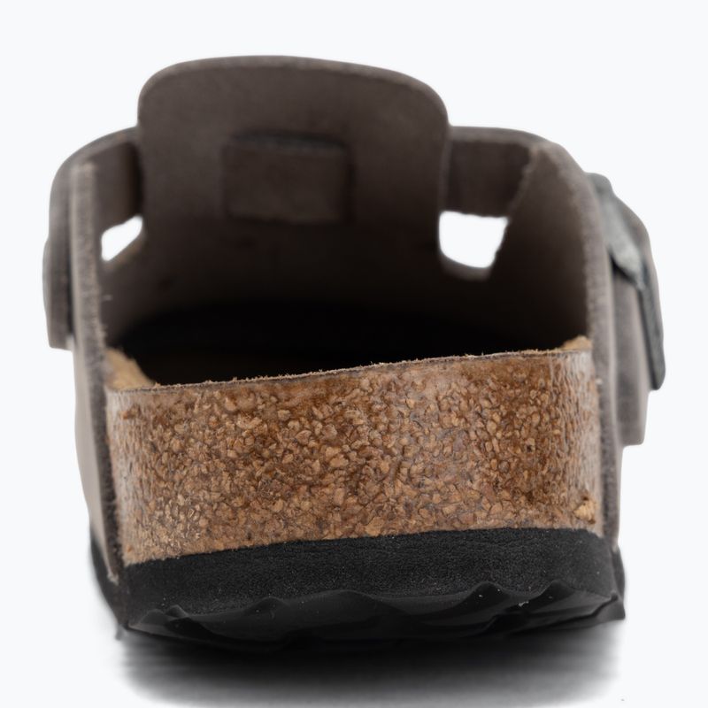 Шльопанці BIRKENSTOCK Boston Soft Footbed Oiled Leather Narrow iron 6