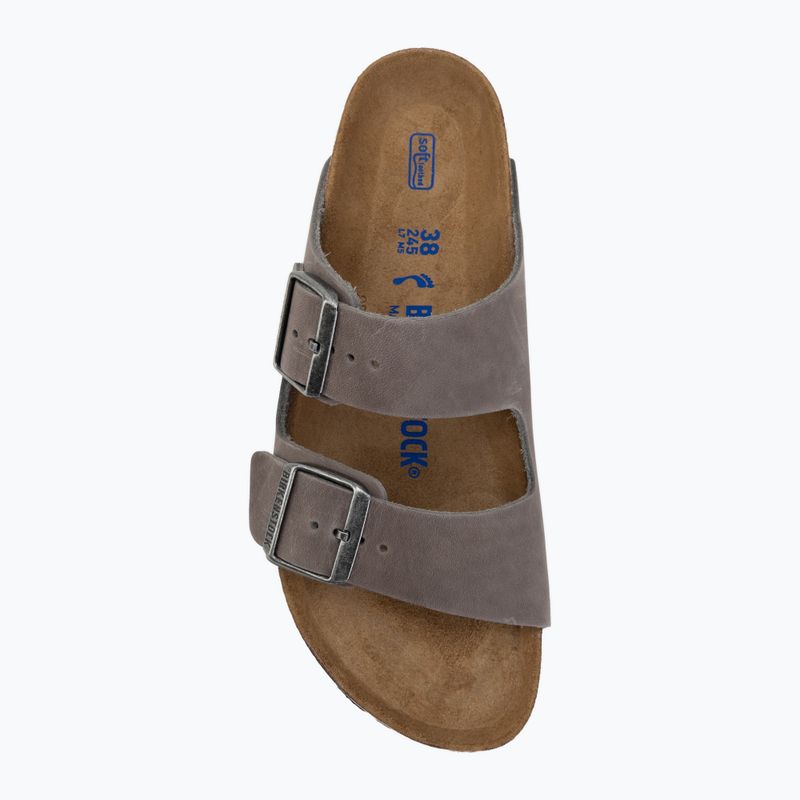 Шльопанці BIRKENSTOCK Arizona Soft Footbed Oiled Leather Narrow iron 5