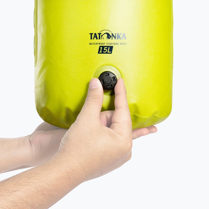 Сумка водонепроникна Tatonka WP Stuffbag Valve 15 л lime 7