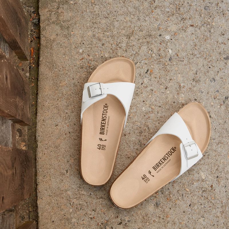 BIRKENSTOCK Madrid BF Вузькі білі шльопанці 12