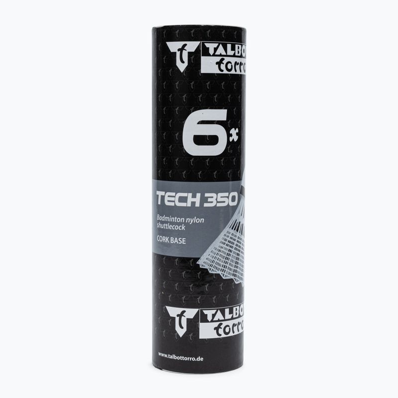 Волани для бадмінтону Talbot-Torro Tech 350, Nylon 6 шт. білі 479102