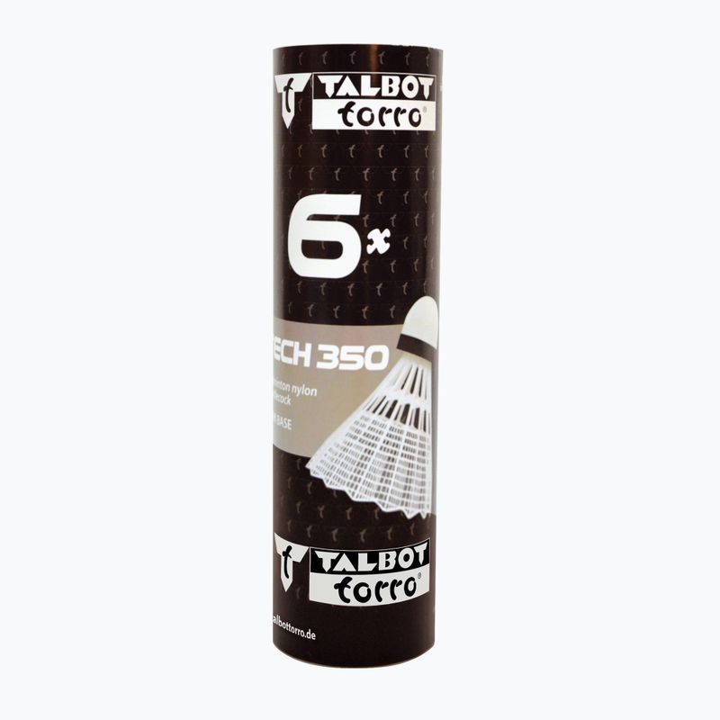 Волани для бадмінтону Talbot-Torro Tech 350, Nylon 6 шт. білі 479102 4