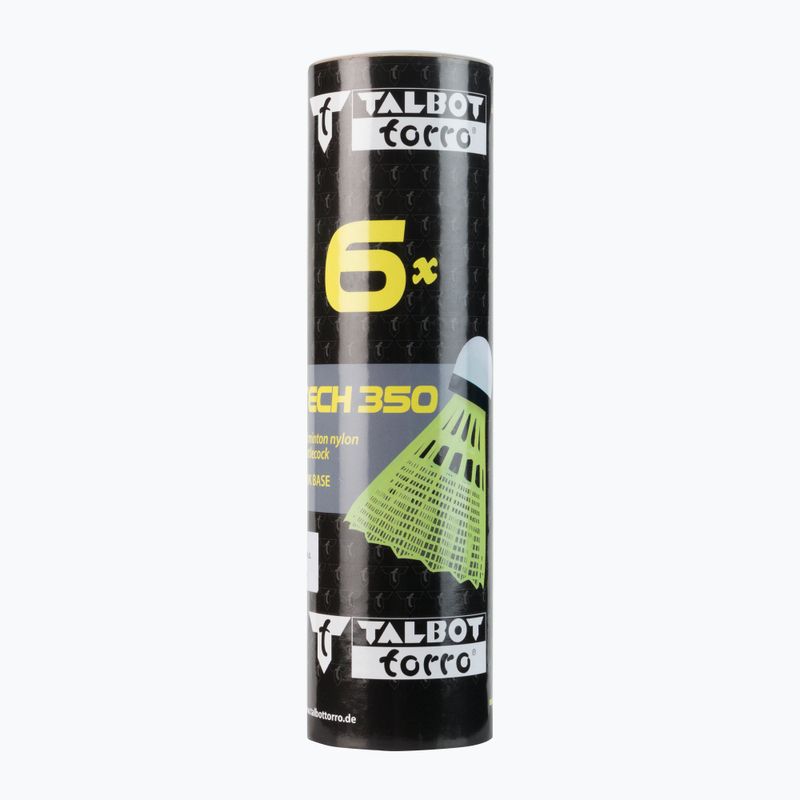 Волани для бадмінтону Talbot-Torro Tech 350, Nylon 6 шт. жовті 479103