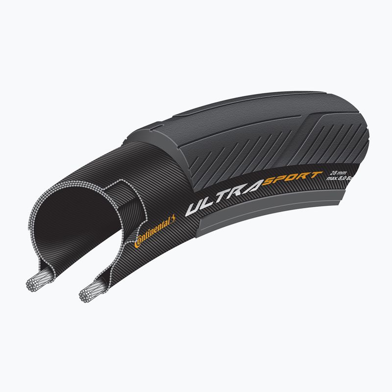 Шина велосипедна Continental Ultra Sport III 700 x 28C black 5
