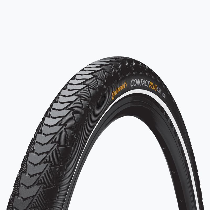 Велосипедна шина Continental Contact Plus чорна/рефлекс