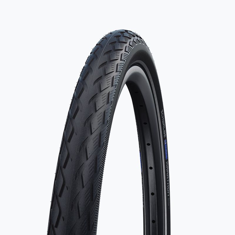 Велосипедна шина SCHWALBE Marathon Green Guard Addix дротяна чорна з рефлекторним покриттям